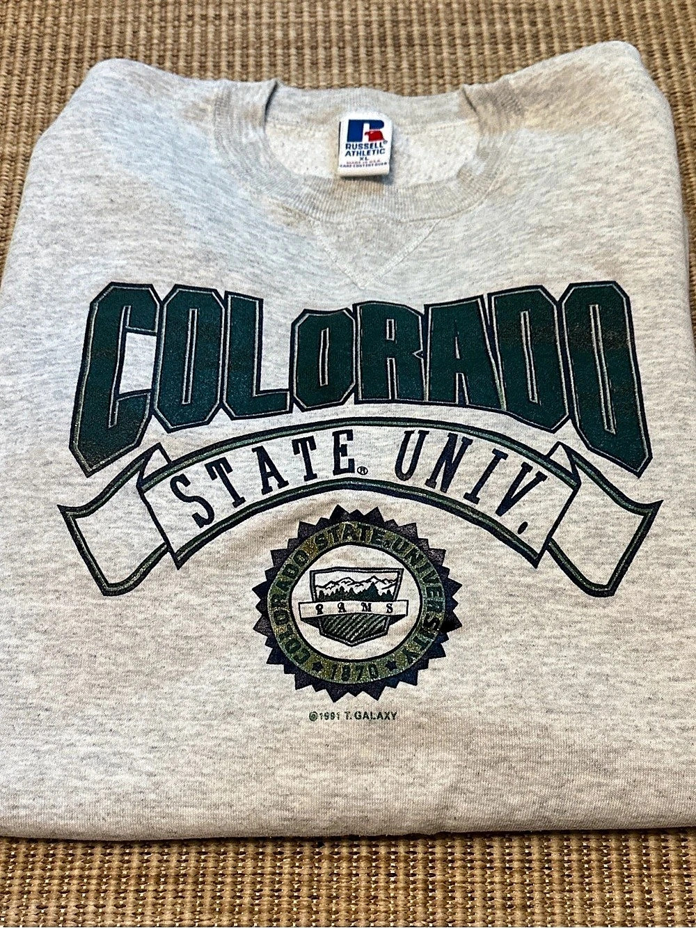 Vintage 1991 Russell Athletic Colorado State University Sweatshirt XL